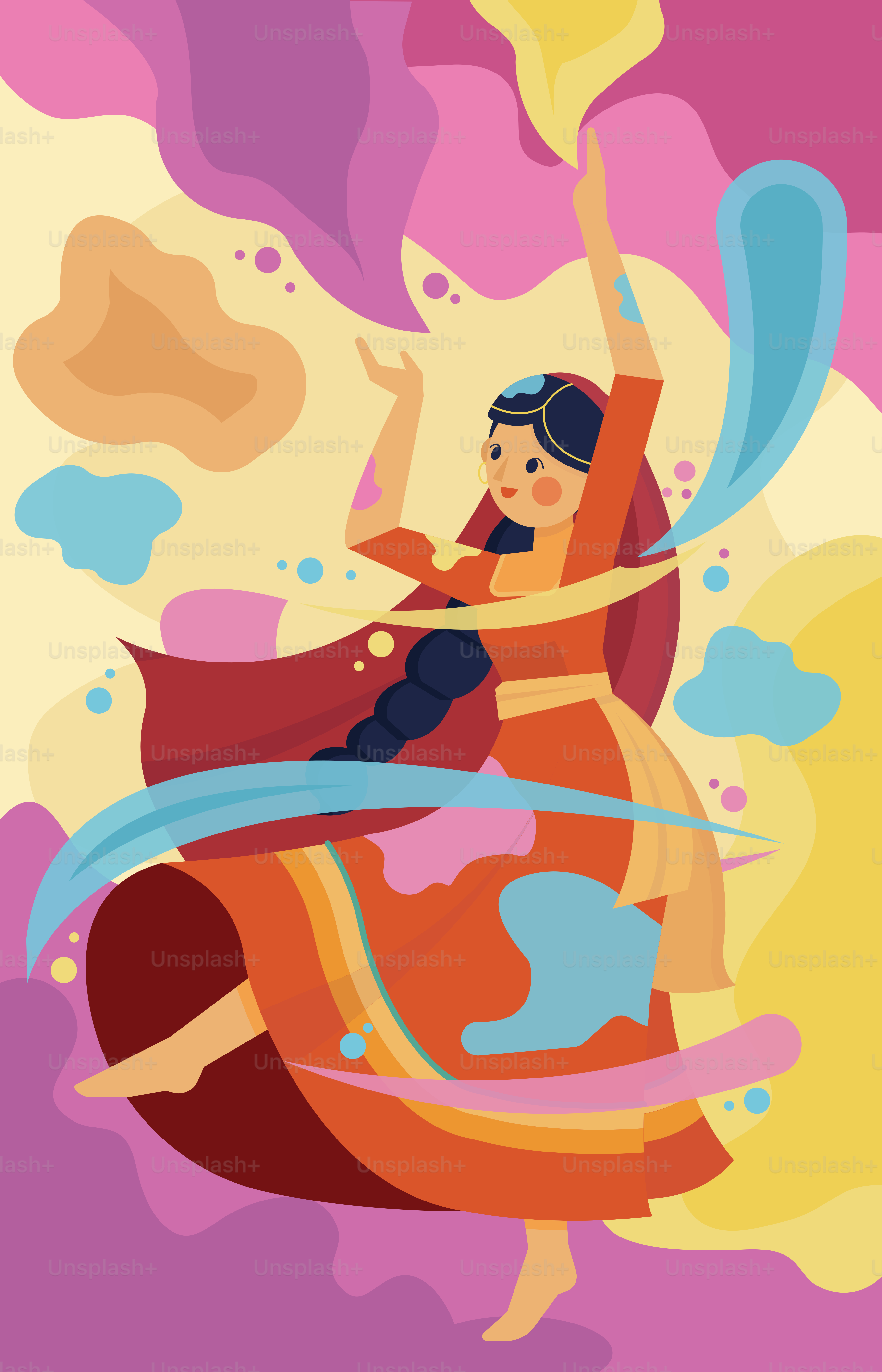 Une femme volant dans les airs sur une planche de surf