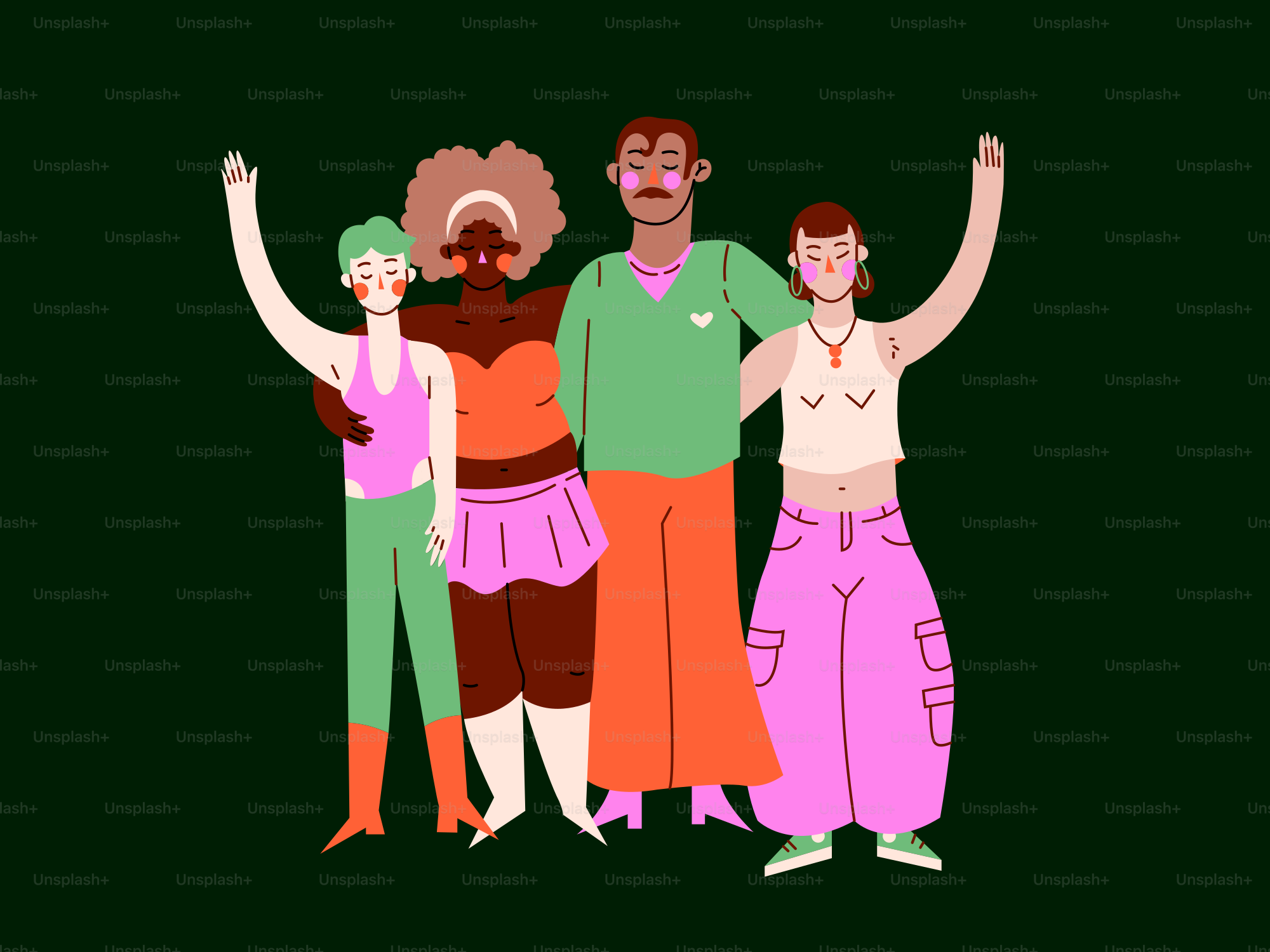 A group of people standing next to each other