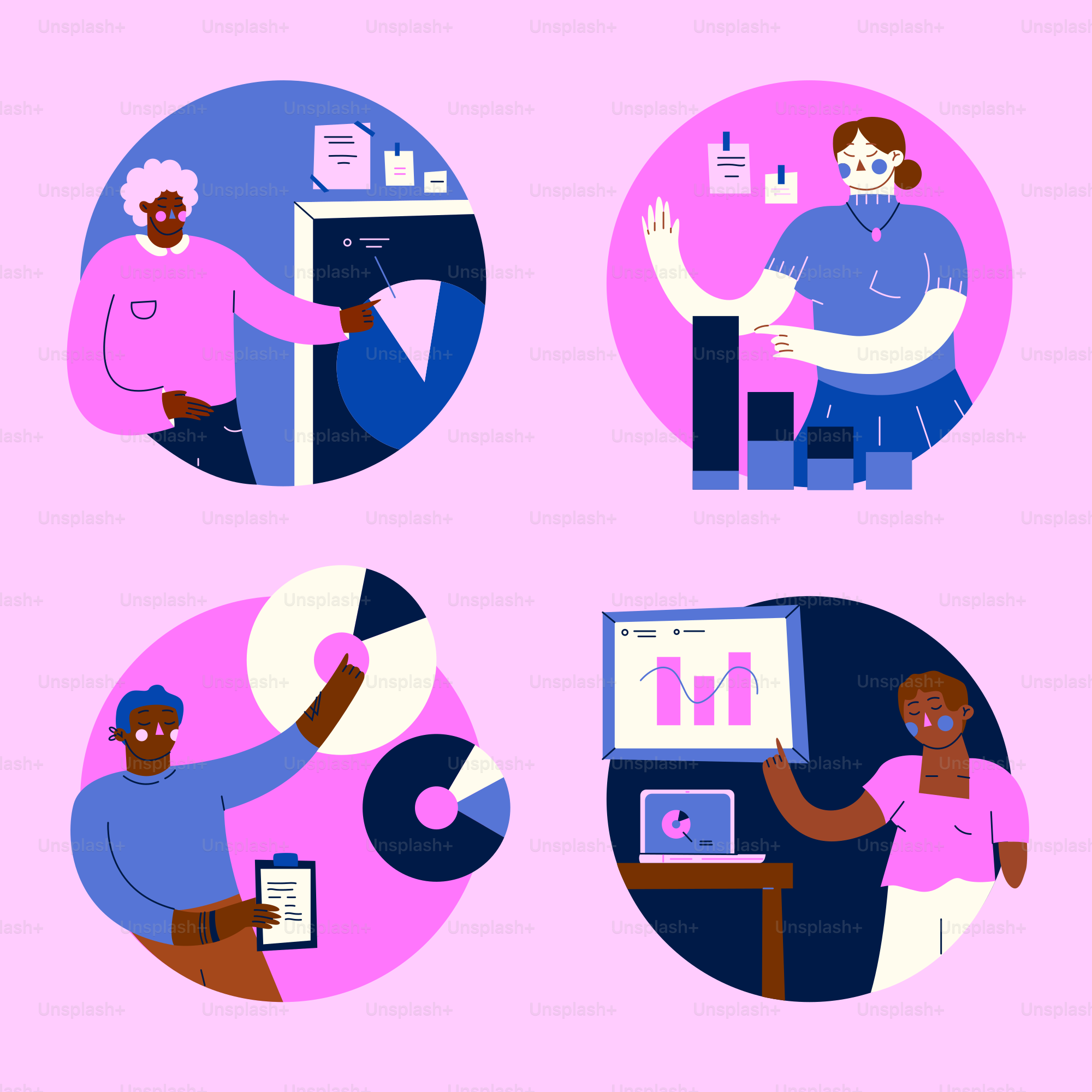 A man and a woman are working on a computer