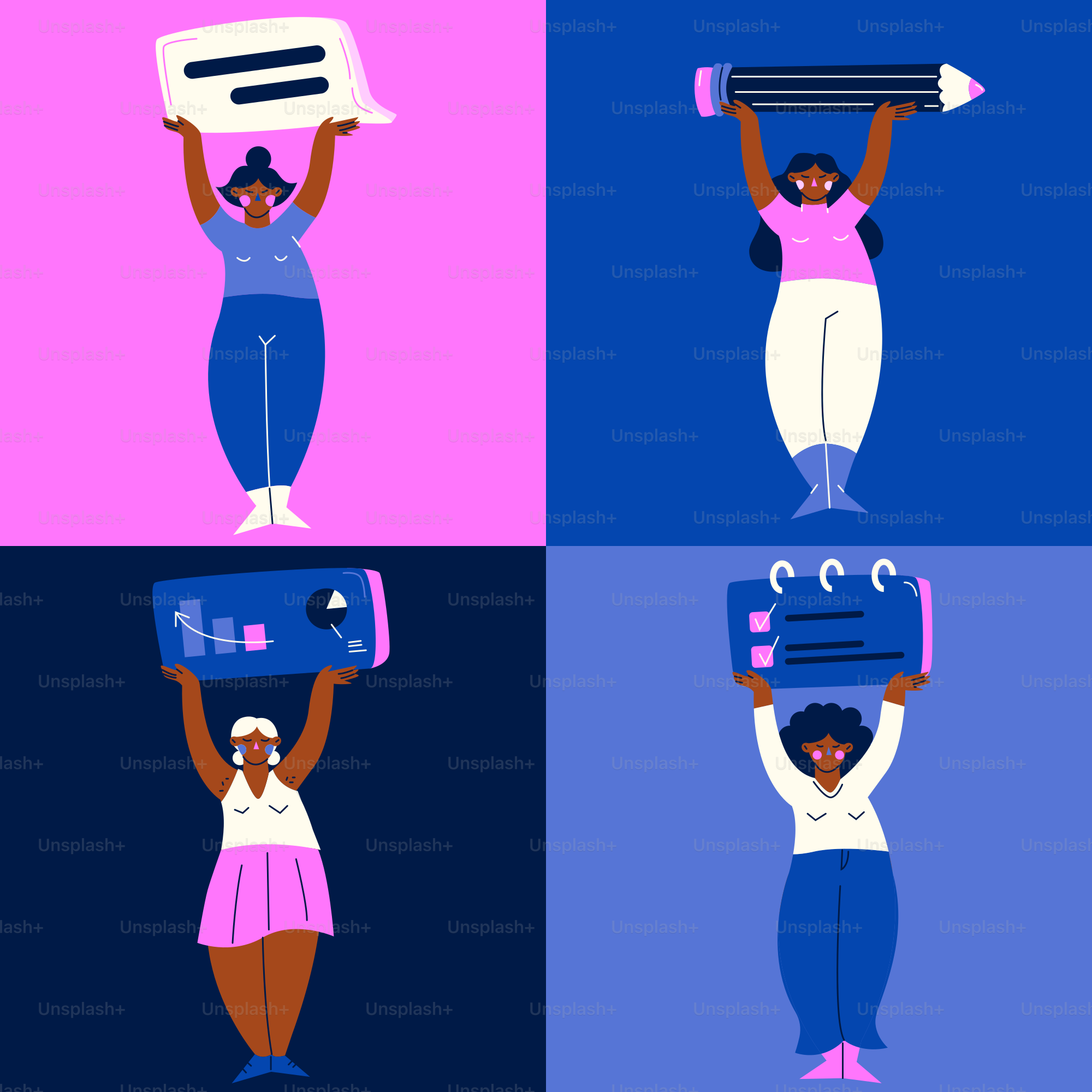 Eine Frau hält ein großes Stück Papier in der Hand