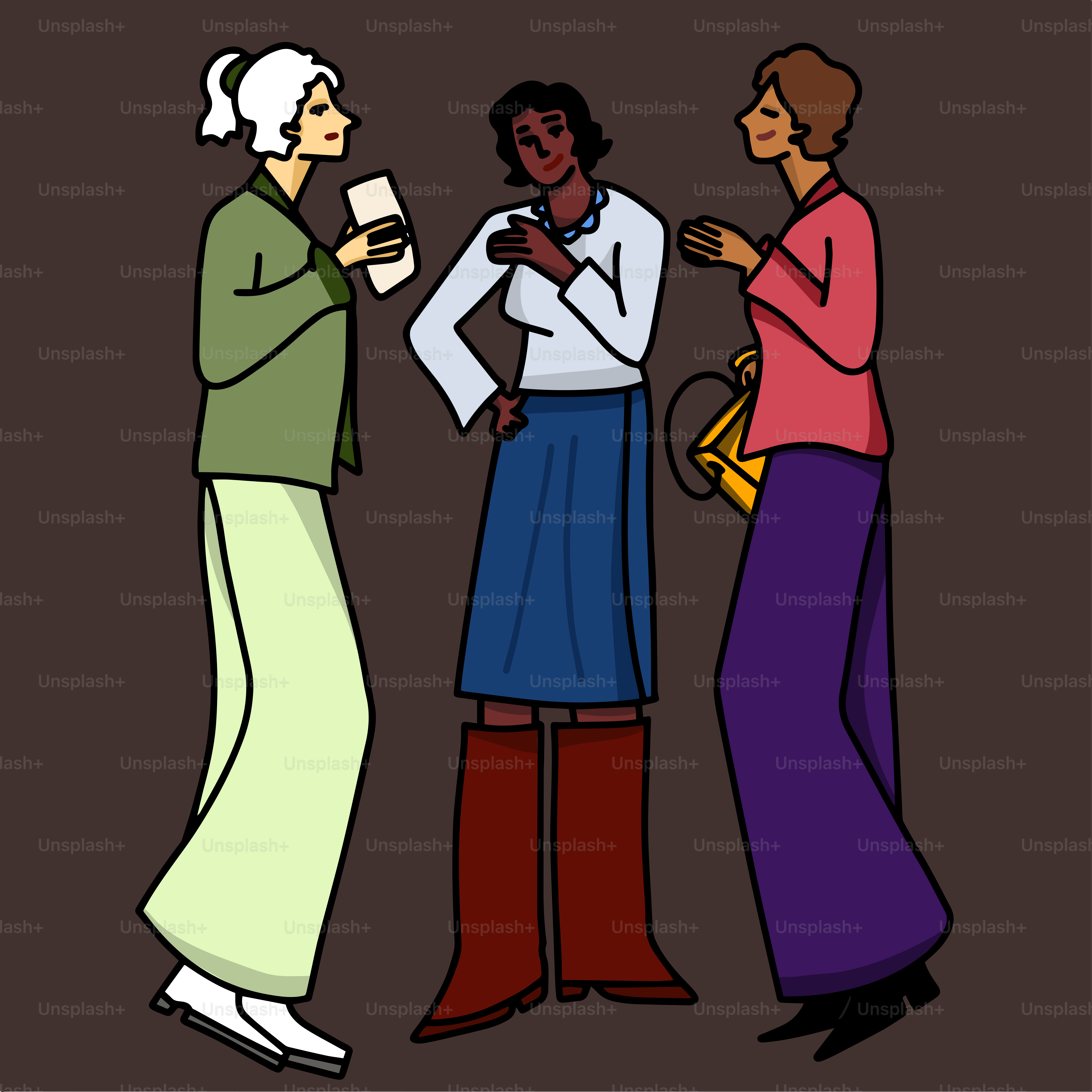 A group of women standing next to each other