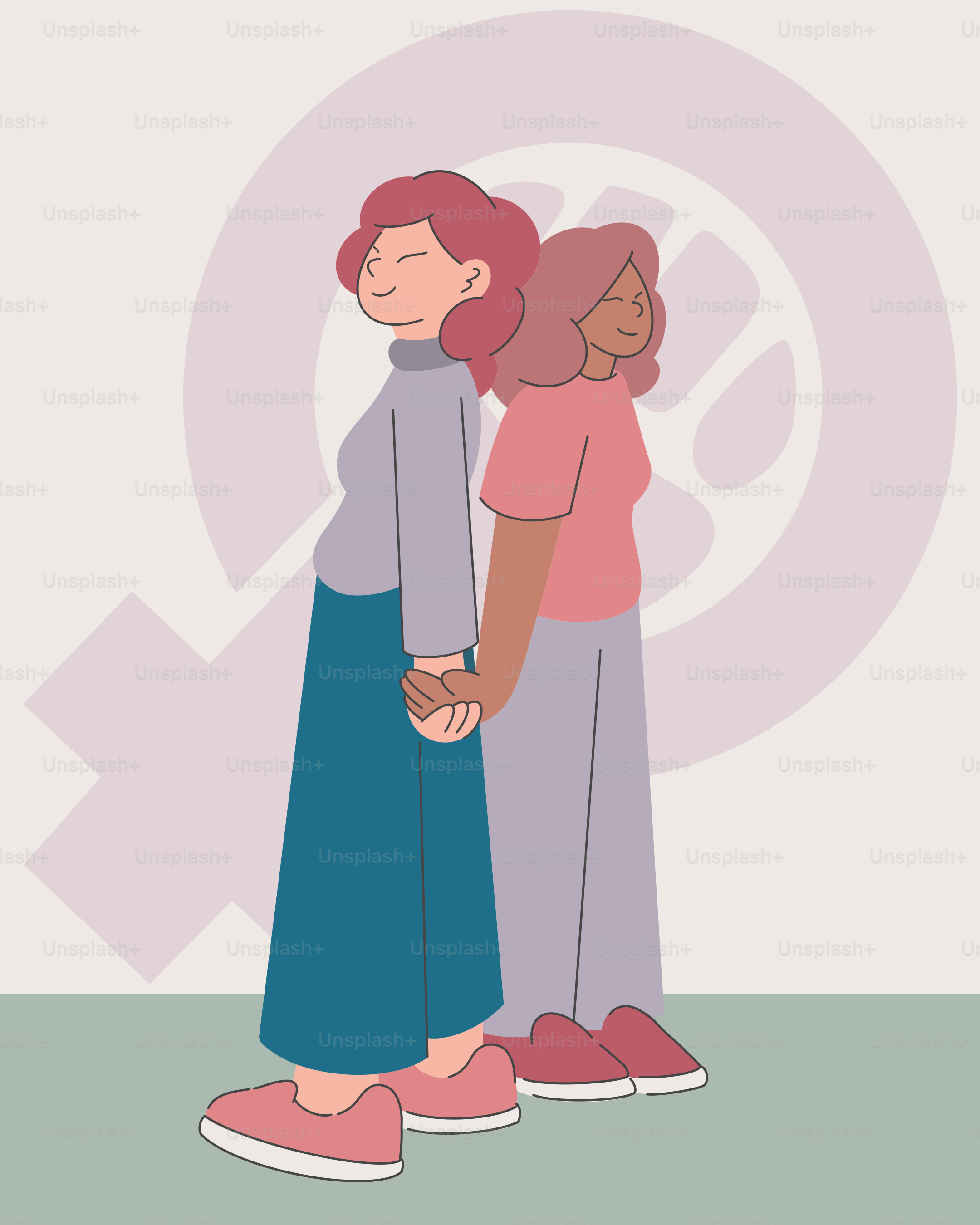 A couple of women standing next to each other