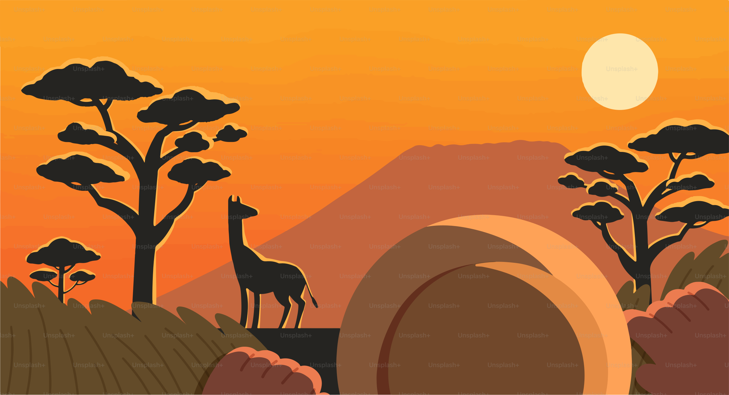 Uma imagem de uma girafa em um campo