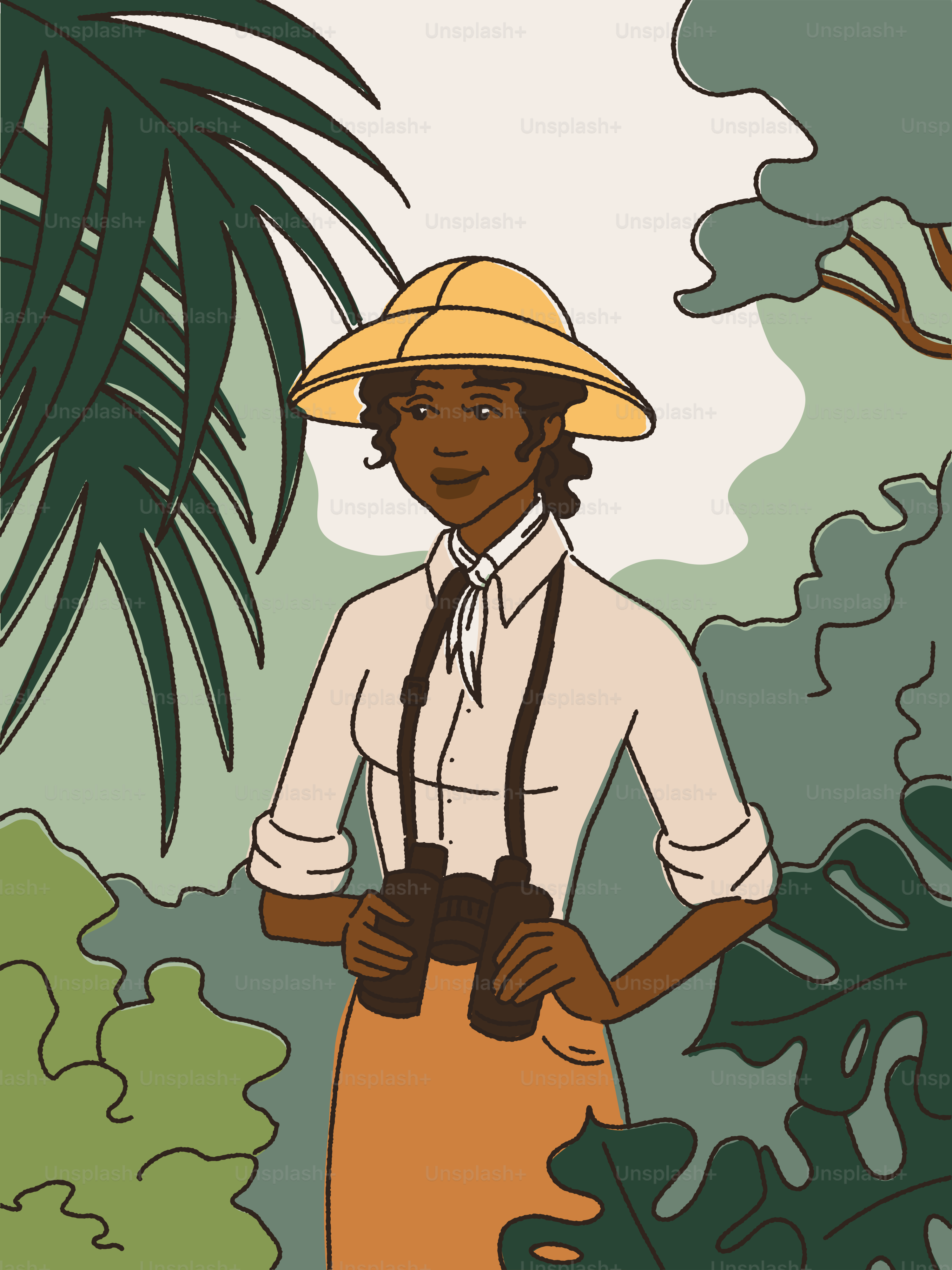 A woman wearing a hat and holding a camera