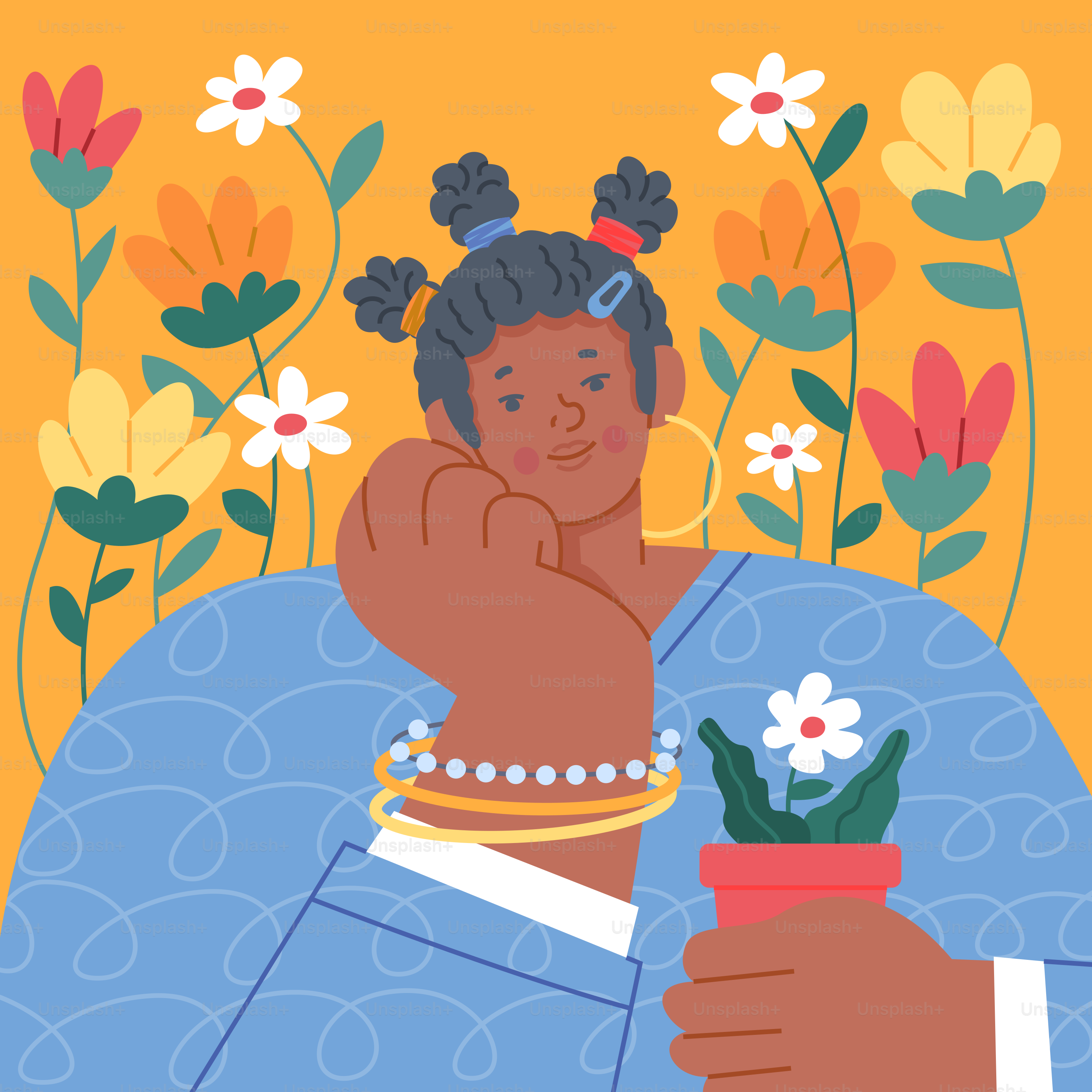 La niña disfruta de las flores en un hermoso y vibrante jardín.