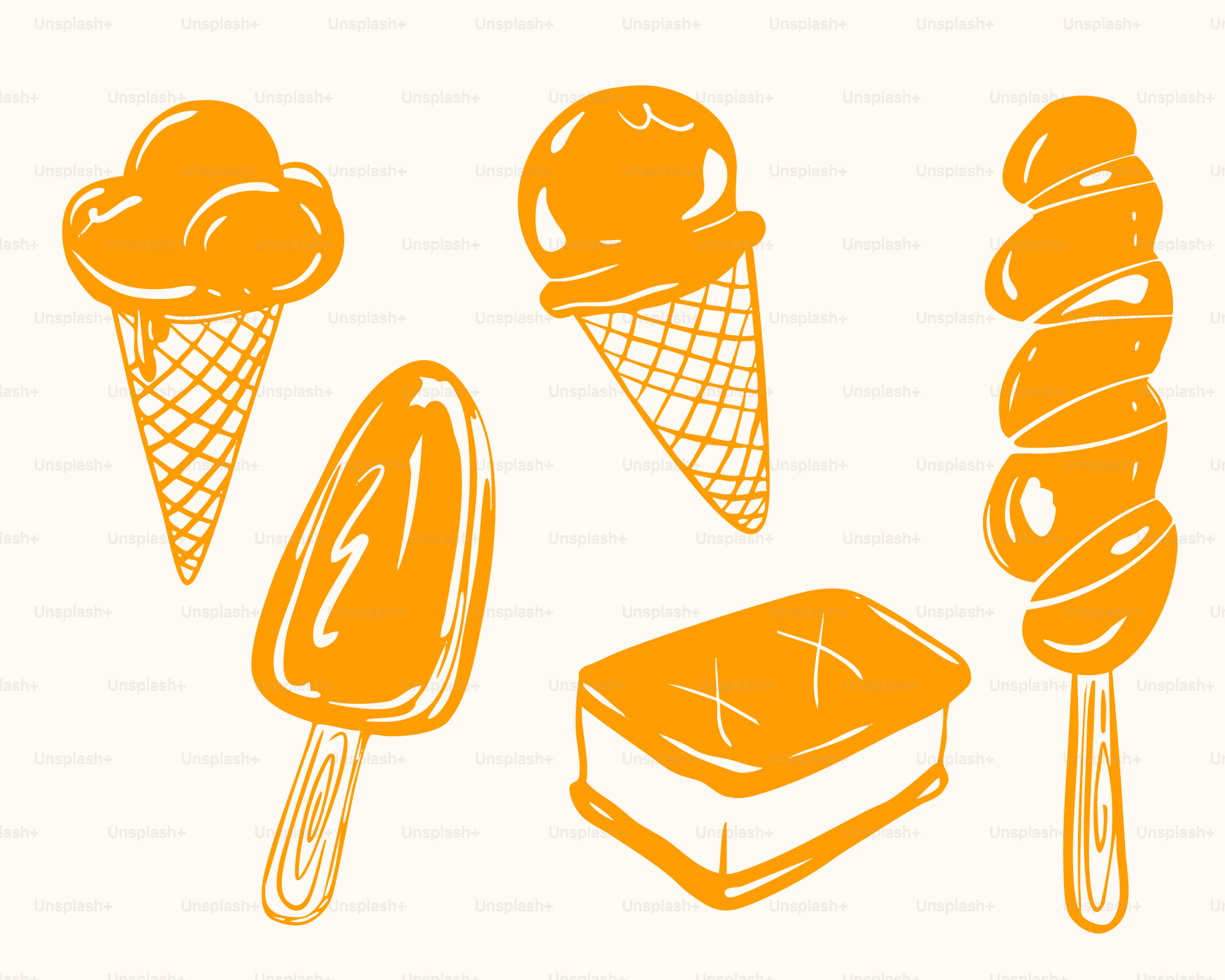 Une variété de délicieuses glaces.