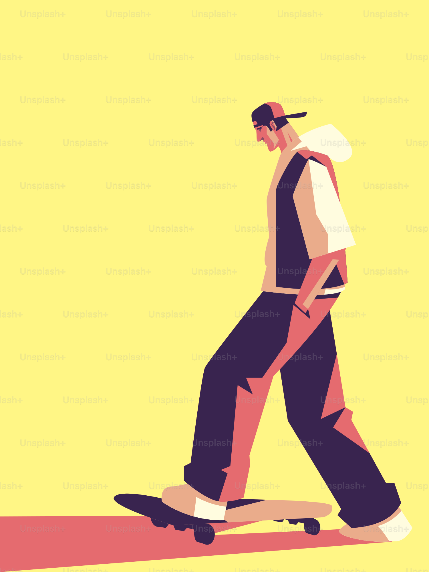 A skateboarder walks along with their board.