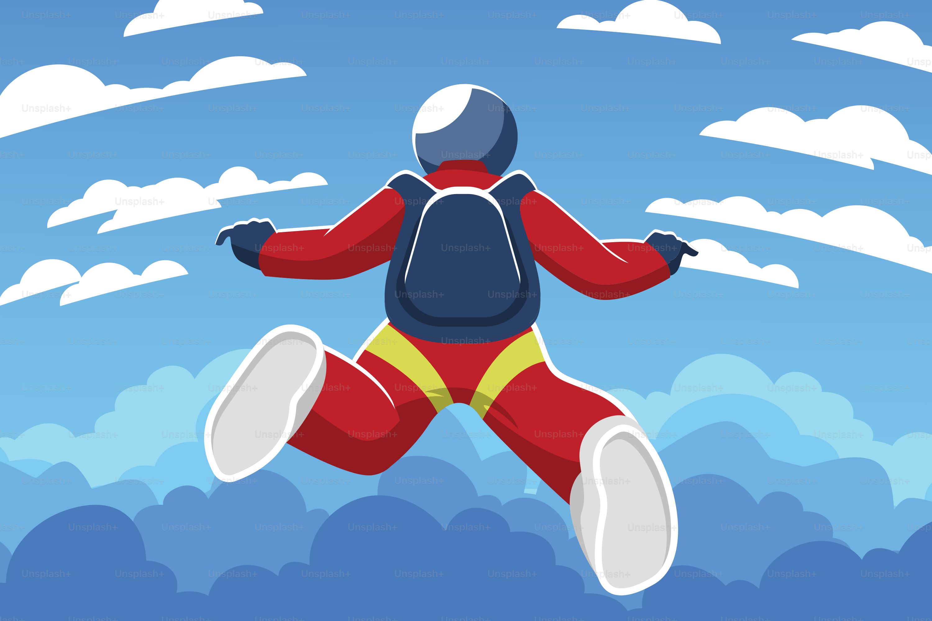 Un paracadutista si lancia da un aereo.