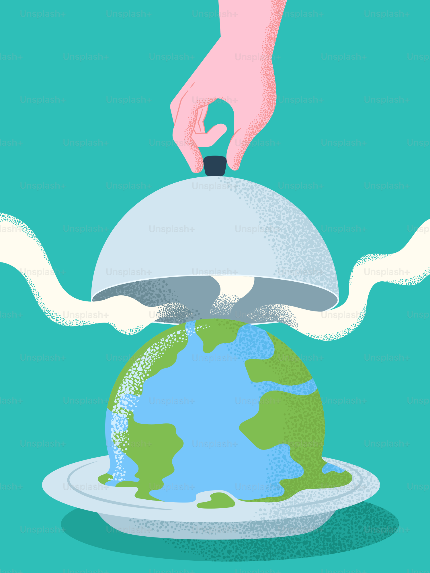 The earth is served, potentially as dinner.