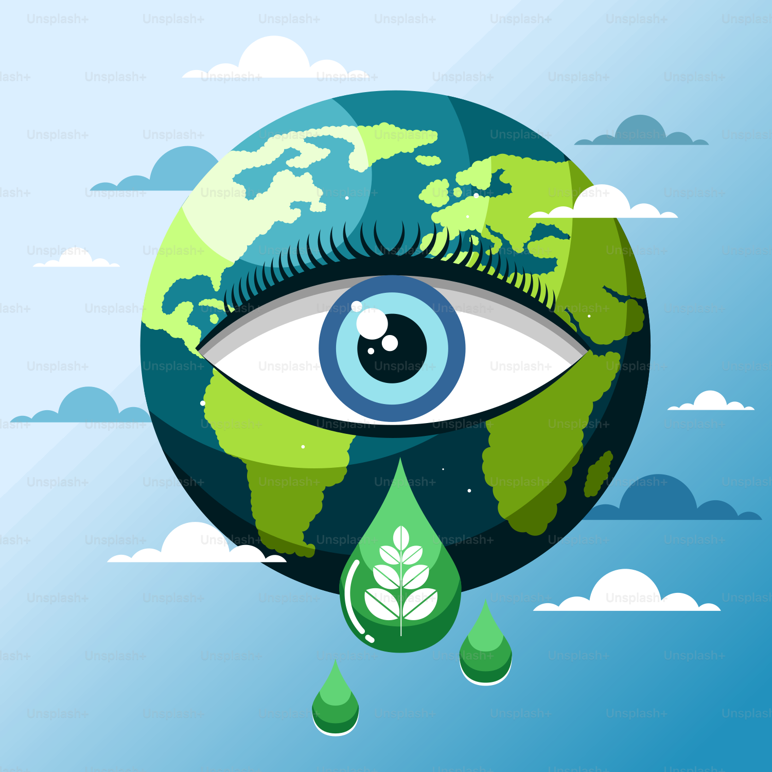 Earth is watching over its environment.