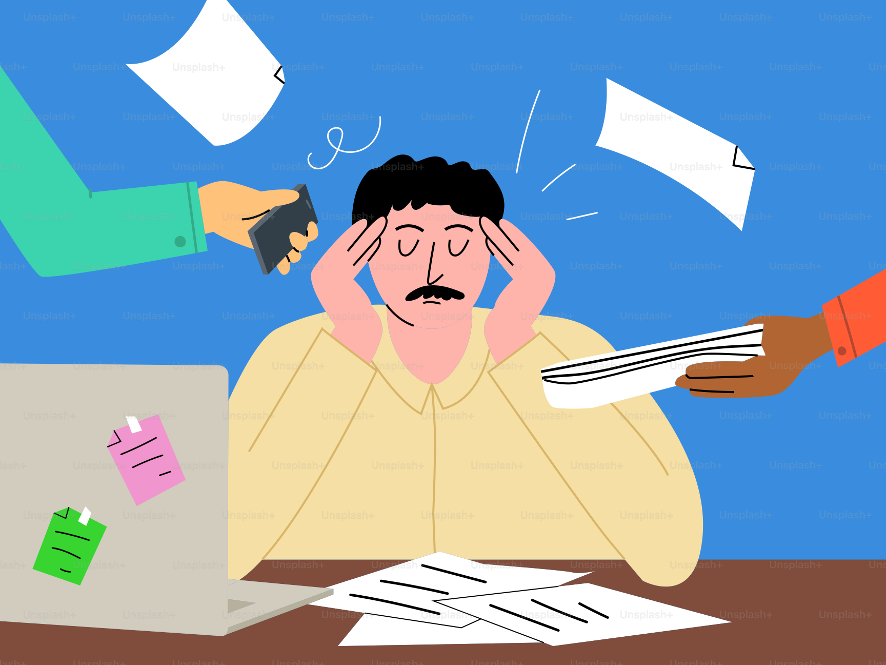 Je me sens dépassé par le travail et les délais.