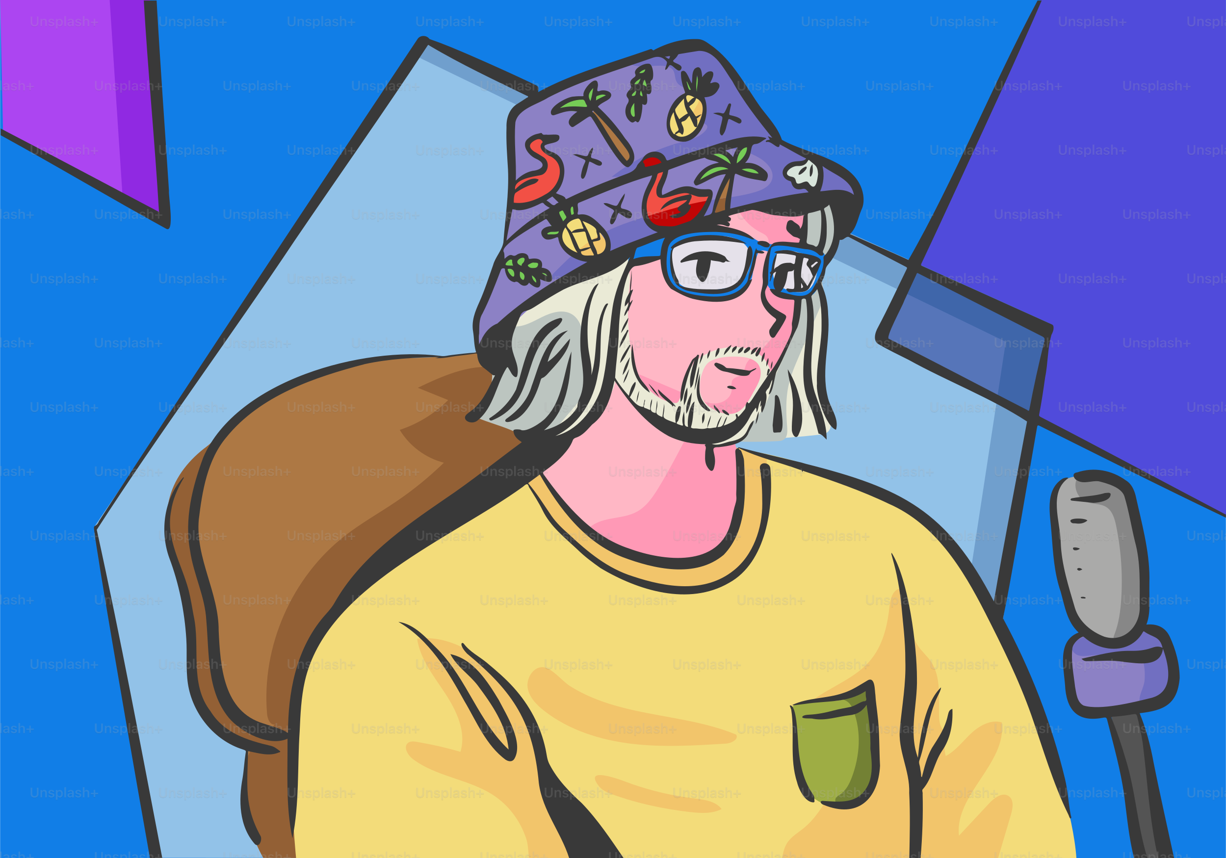 A man is speaking into a microphone.