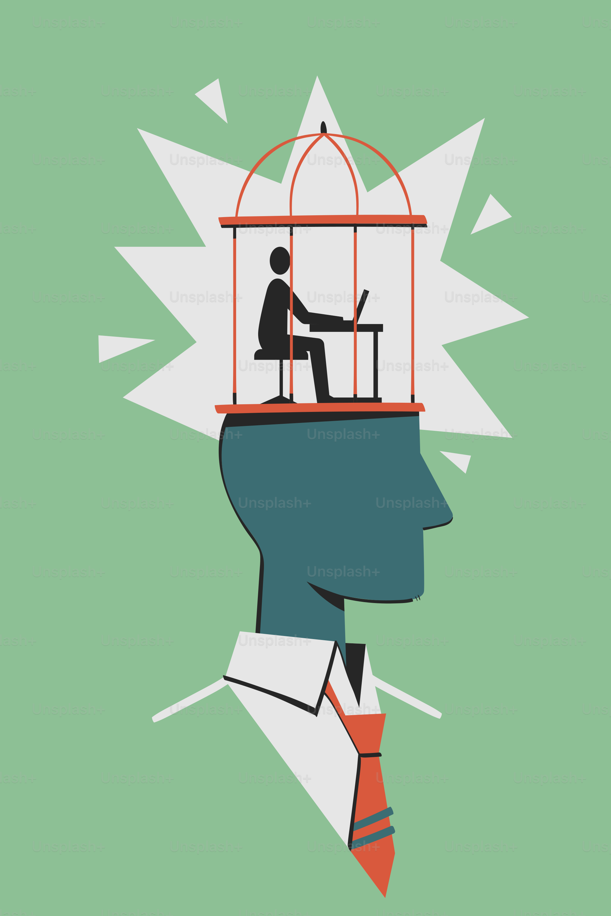 Work keeps the mind caged and busy.