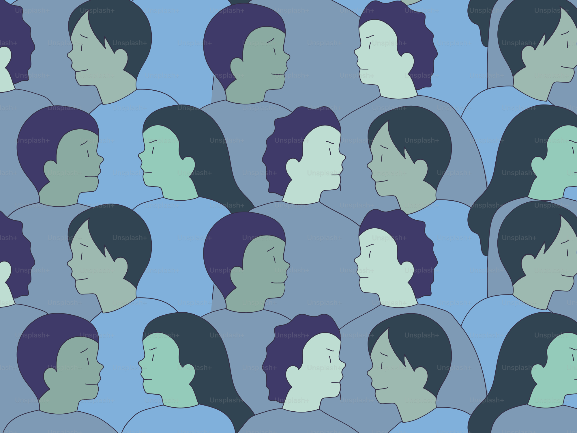 People are crowded together, close to each other.