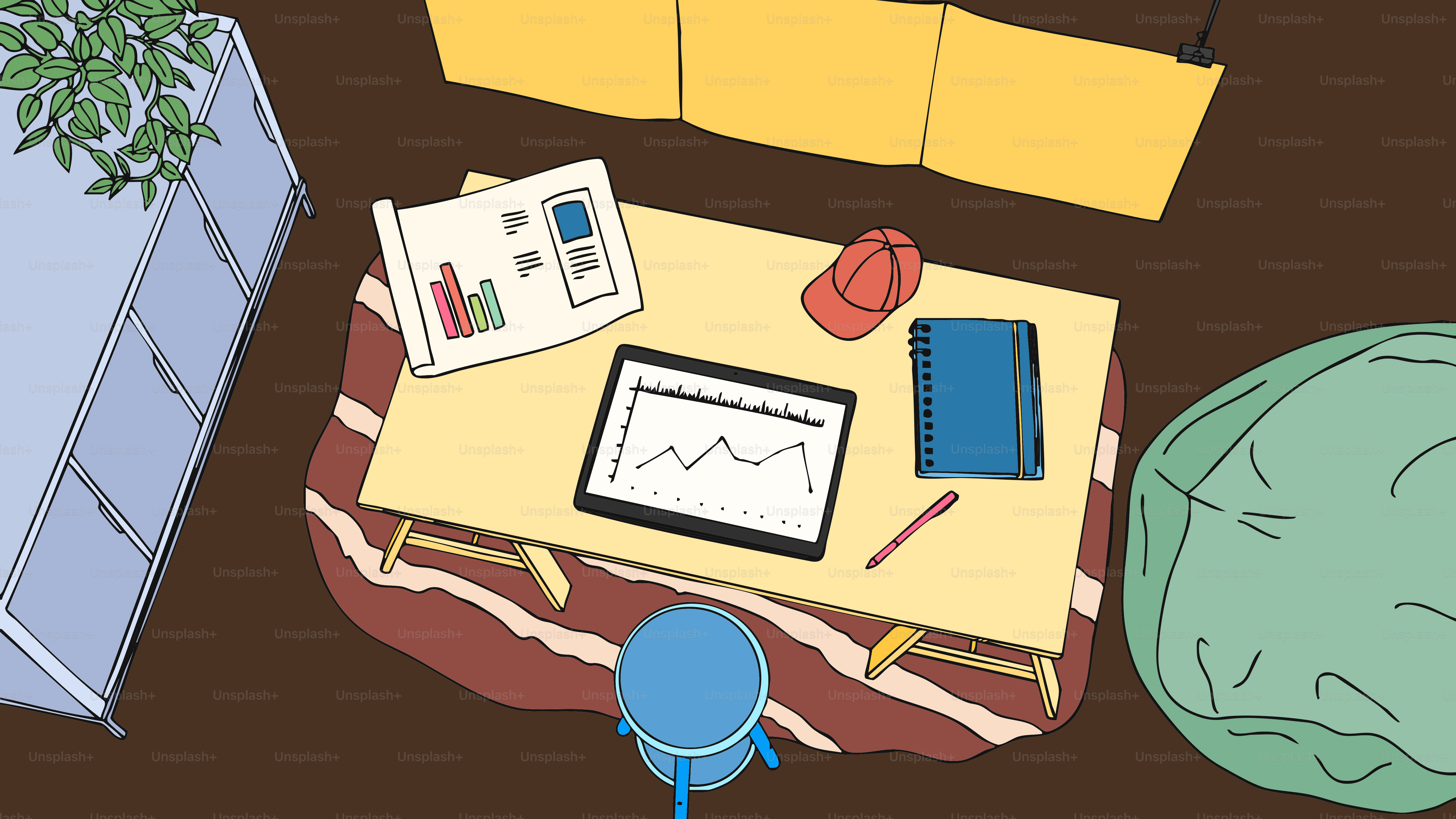 Someone is working on a project at their desk.