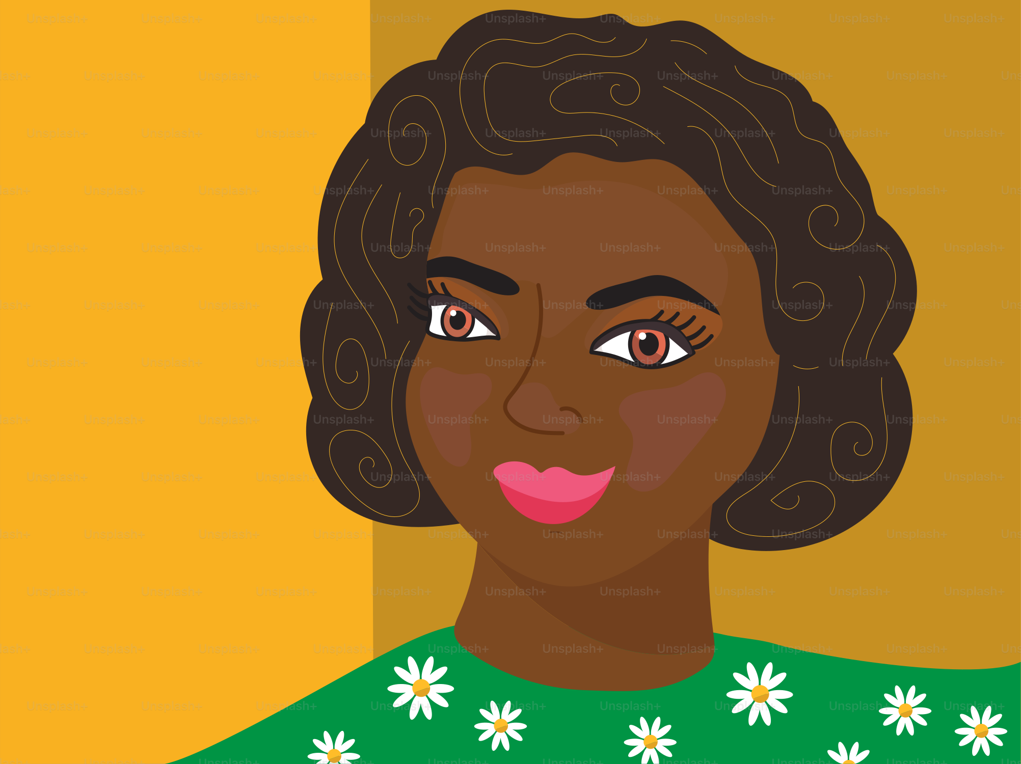 Hier ist eine einsatzige Bildunterschrift zum Bild: Eine Frau mit lockigen Haaren lächelt fröhlich.