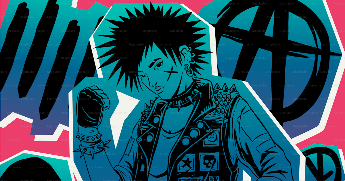 A punk rocker poses amongst graffiti. vector – Fashion Image on Unsplash