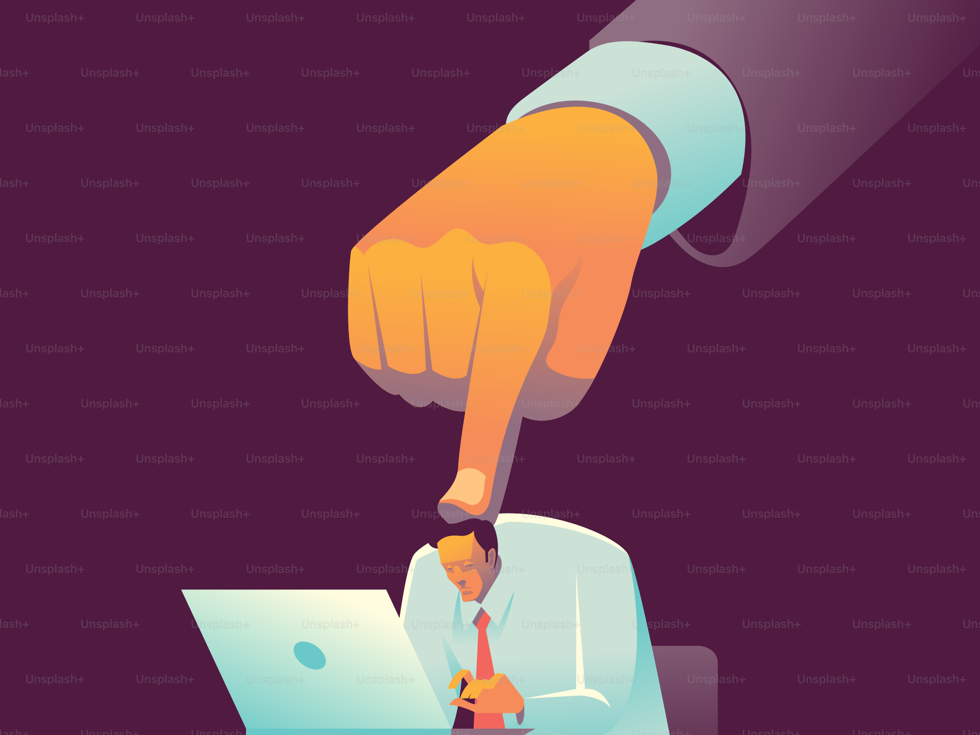 An overbearing boss is criticizing the employee.
