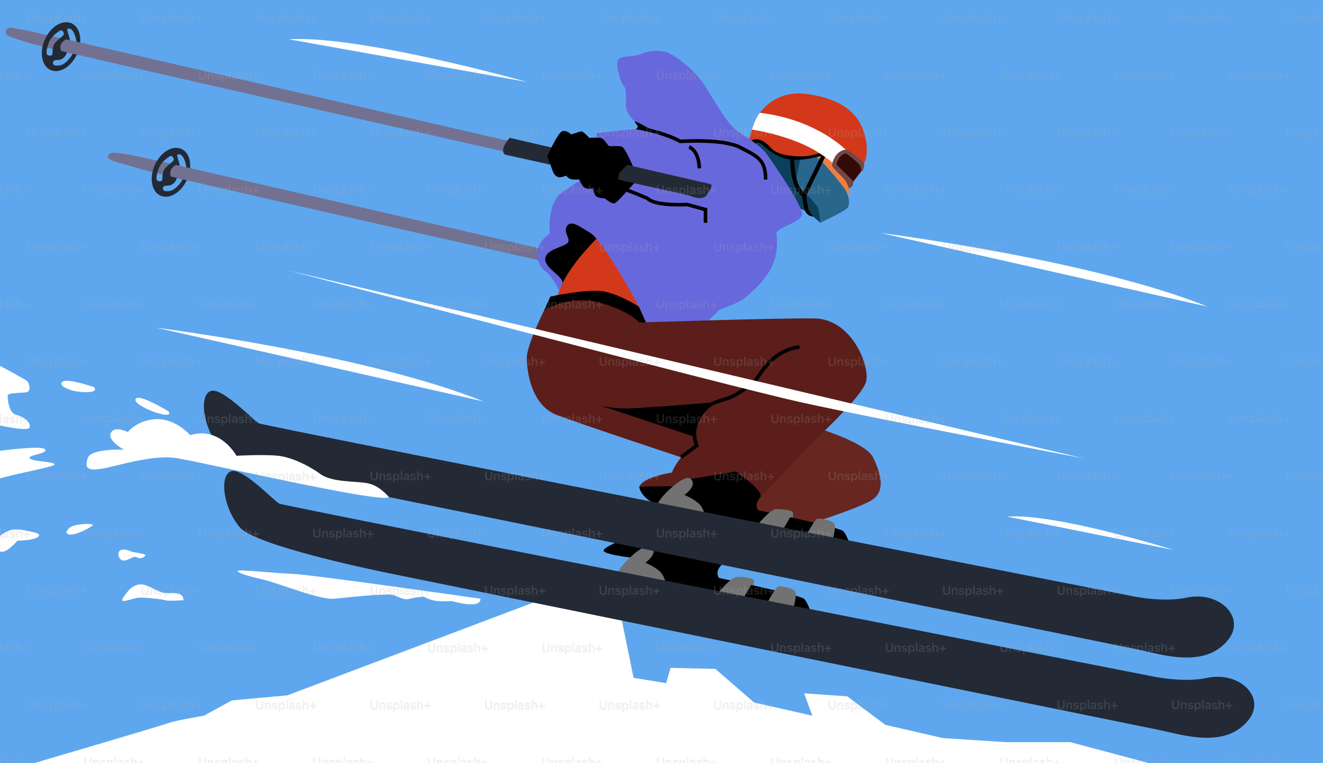 A skier is gliding down a snowy mountain.