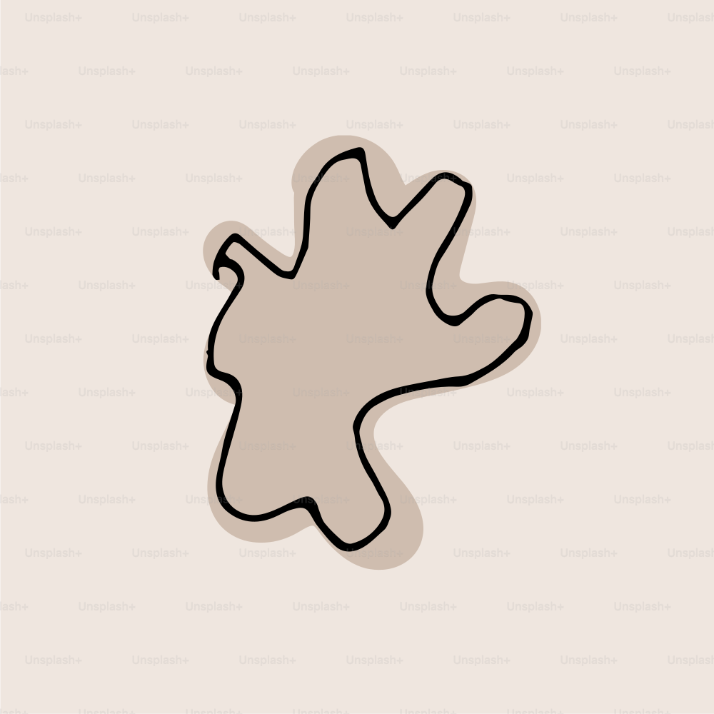 An abstract shape is floating on a soft background.