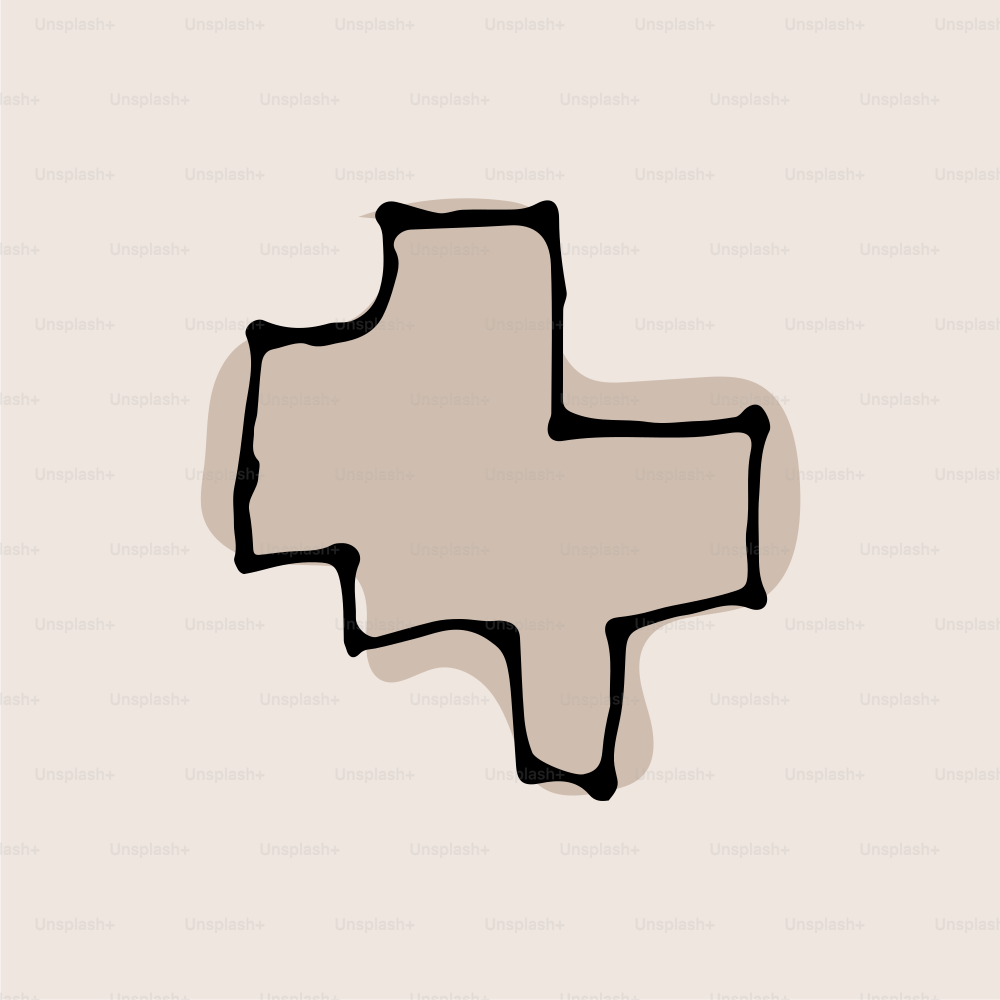 A stylized cross shape is the main subject.