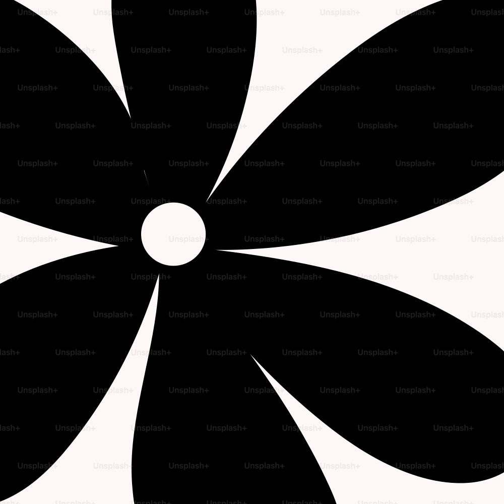 Black and white flower illustration.