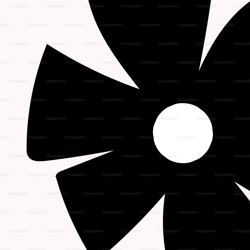 Un motif floral audacieux, noir et blanc.