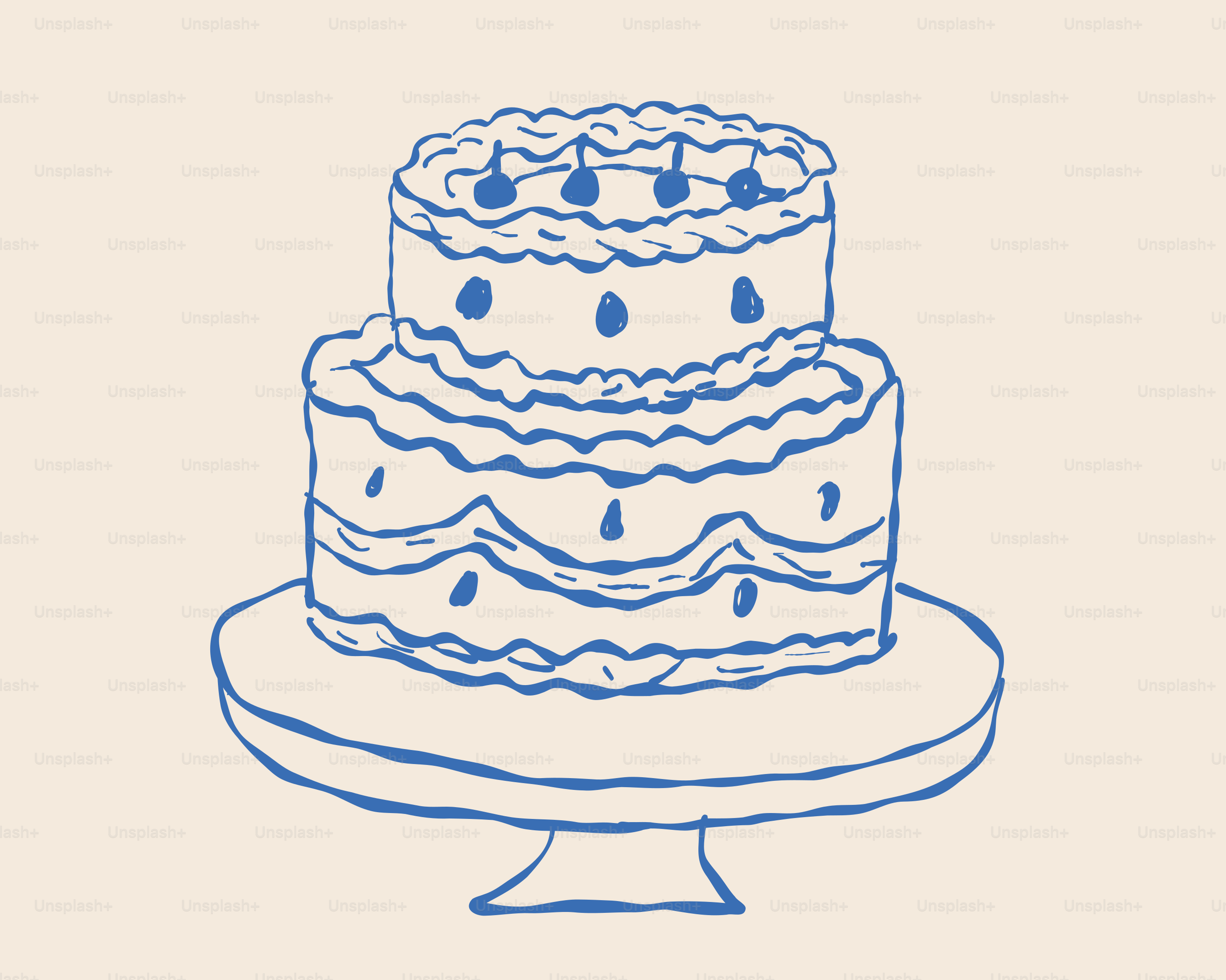Un gâteau à deux étages repose sur un présentoir à gâteaux.