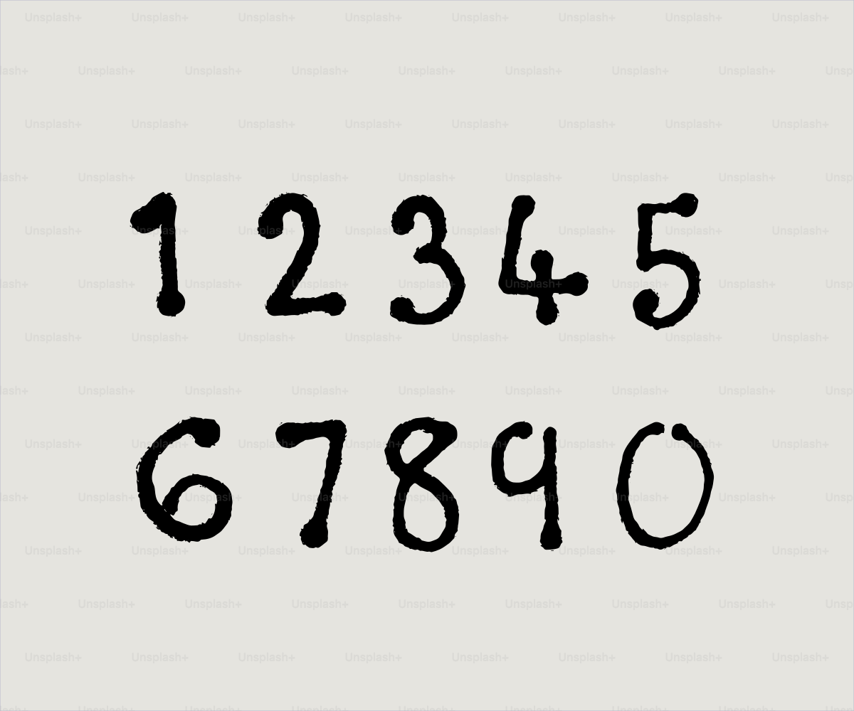 Hand-drawn numbers one through zero are shown.