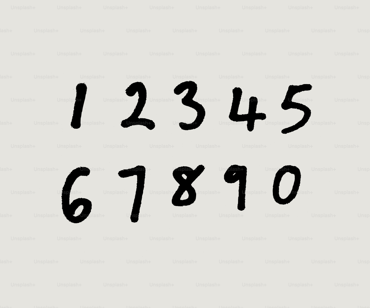 Les chiffres manuscrits de un à zéro sont affichés.