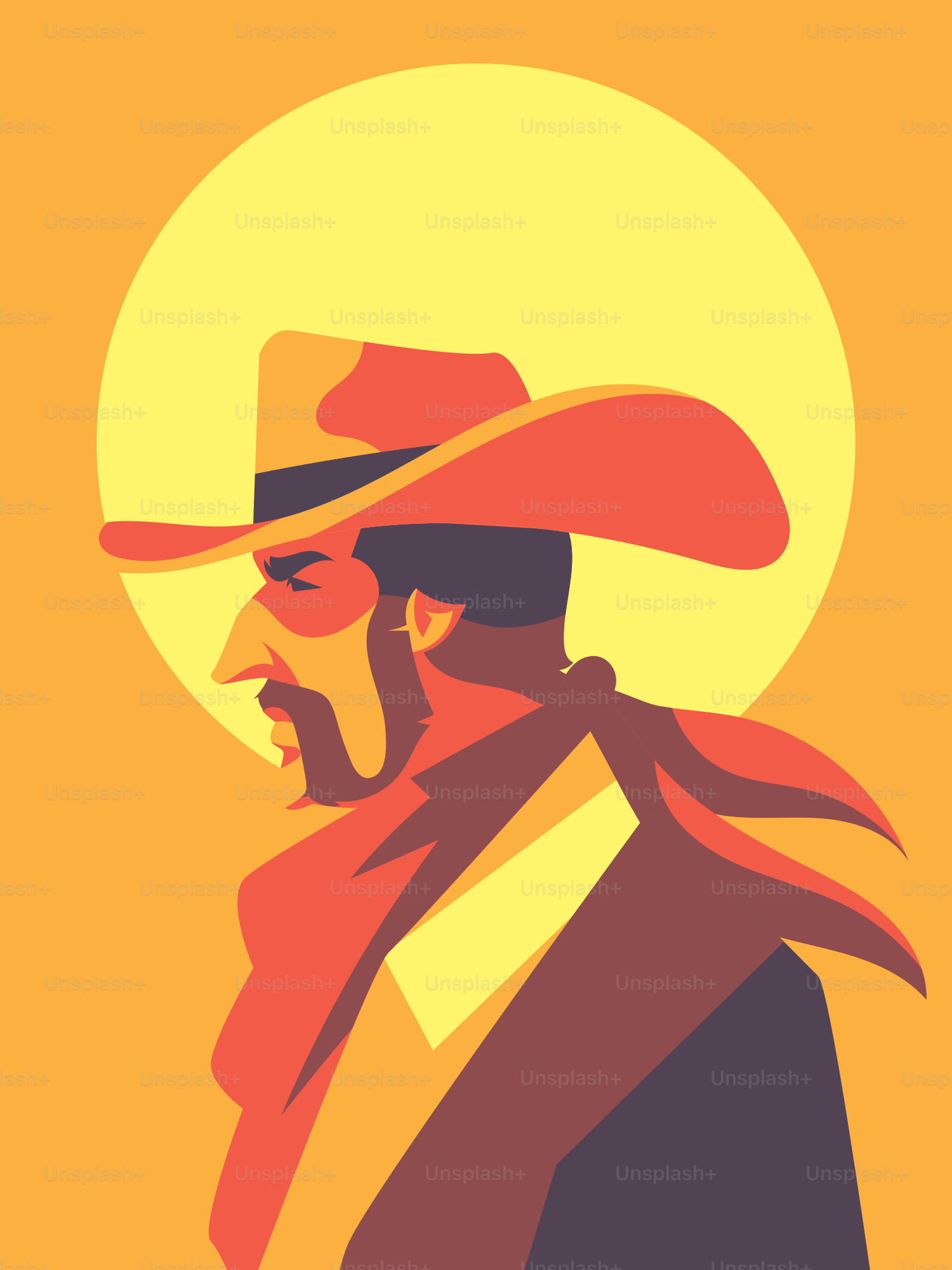 A cowboy in a sunlit silhouette is pictured.