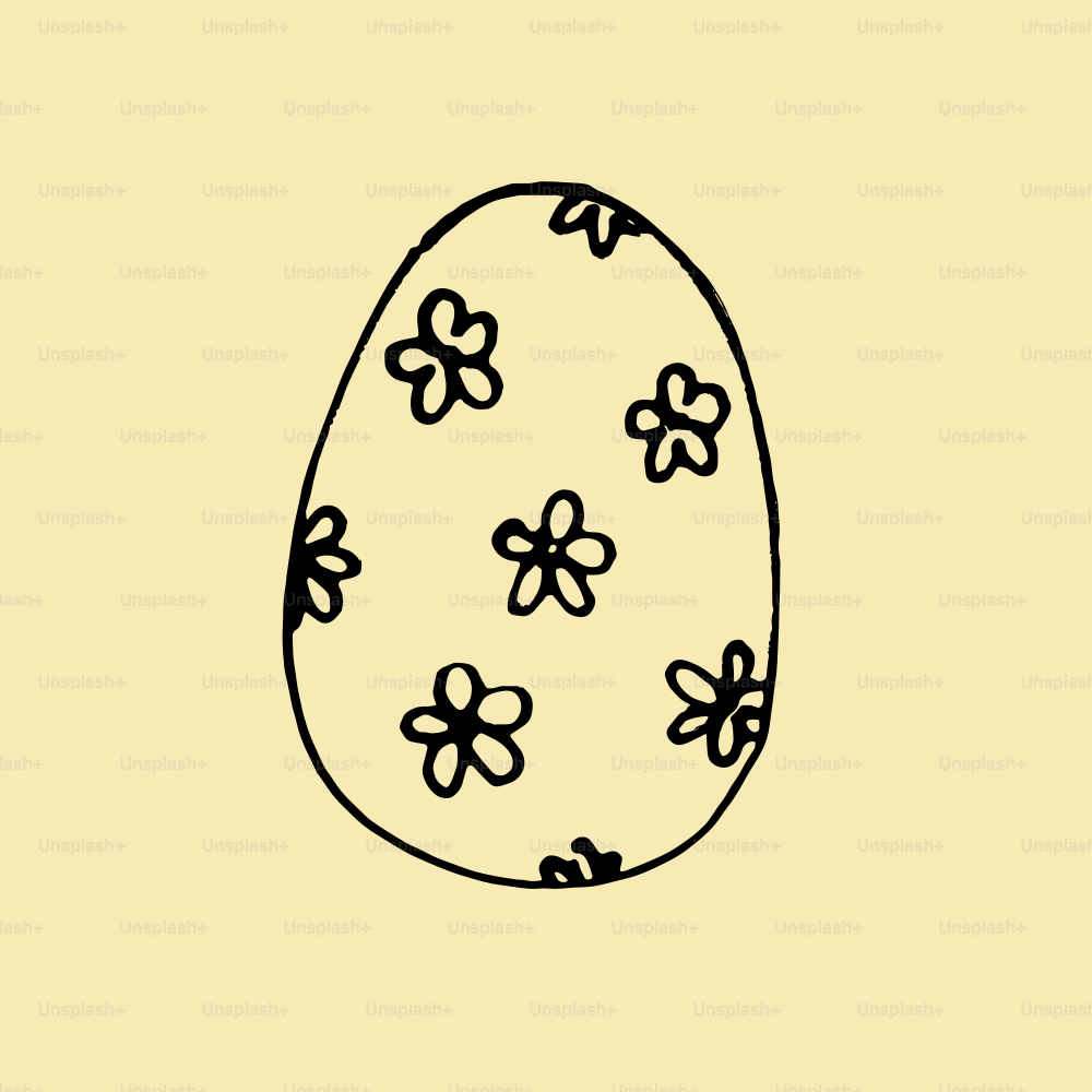 Ein Osterei mit Blumenmustern wird gezeigt.