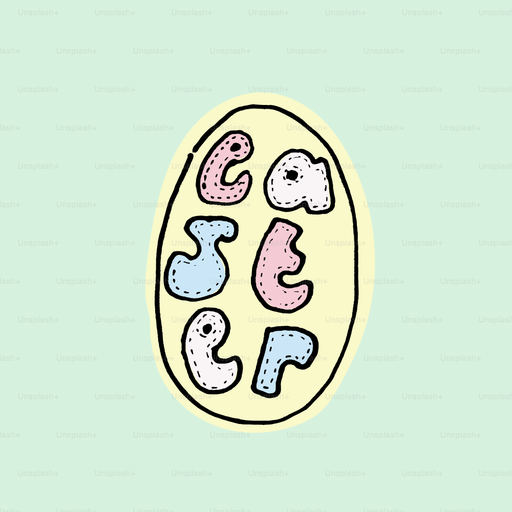 Das Bild sagt "Ostern" in einem Ei.