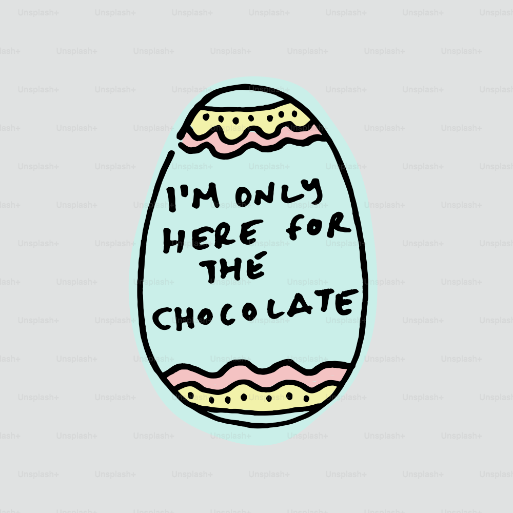 Questo uovo di Pasqua è qui solo per il cioccolato