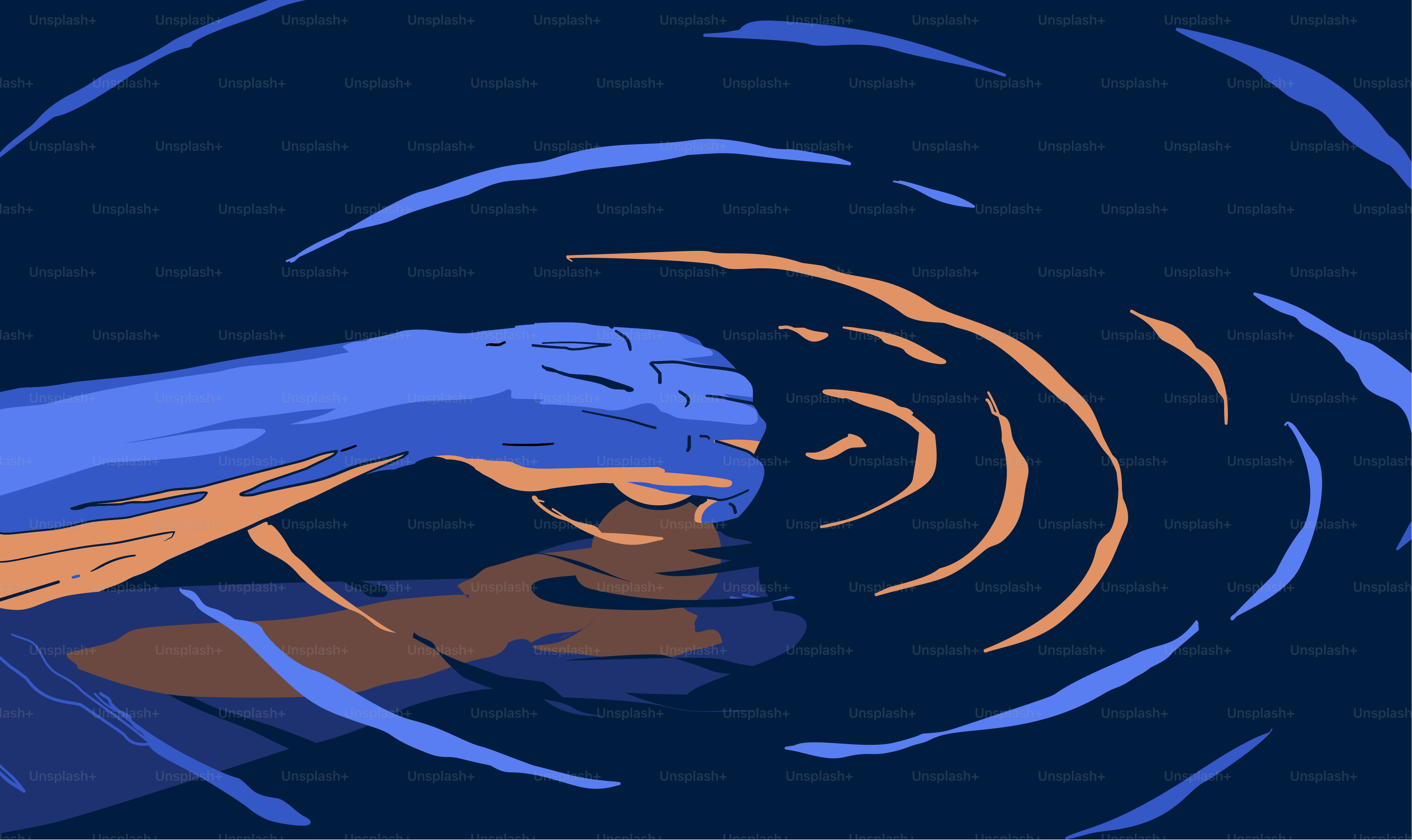 A hand punches, sending out energy ripples. vector – Abstract Image on  Unsplash, image size:3000x1786