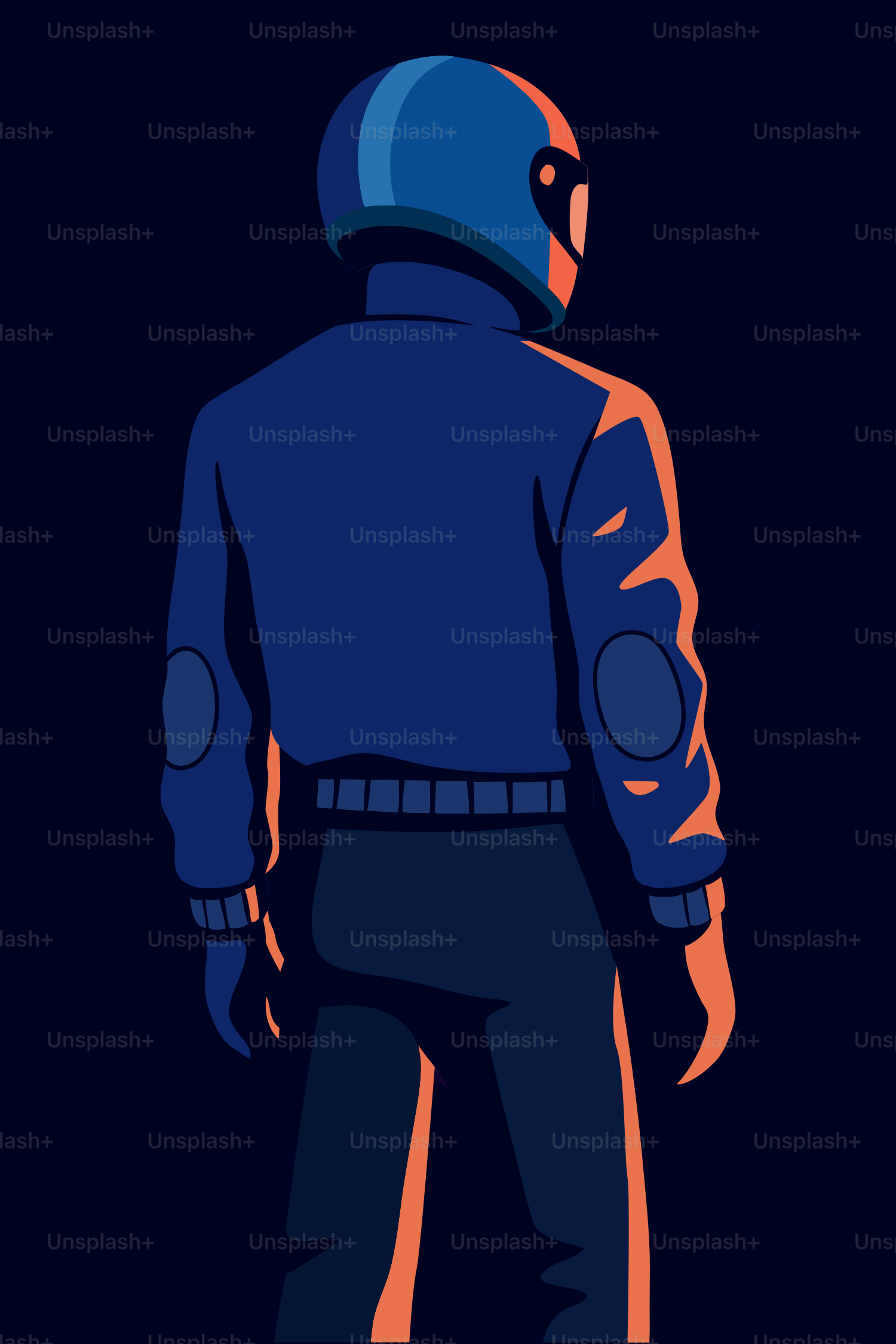 A person with a helmet looks into the distance.