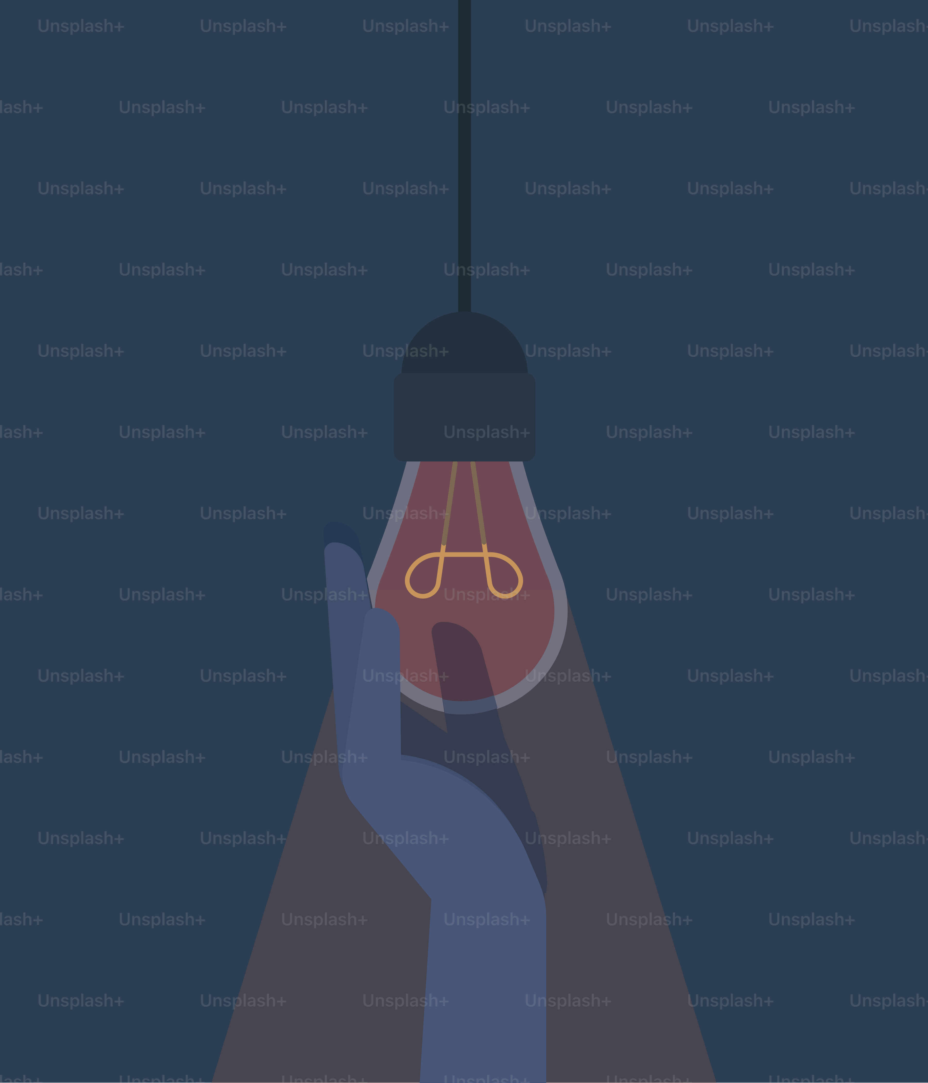 Uma mão alcança uma lâmpada brilhante.