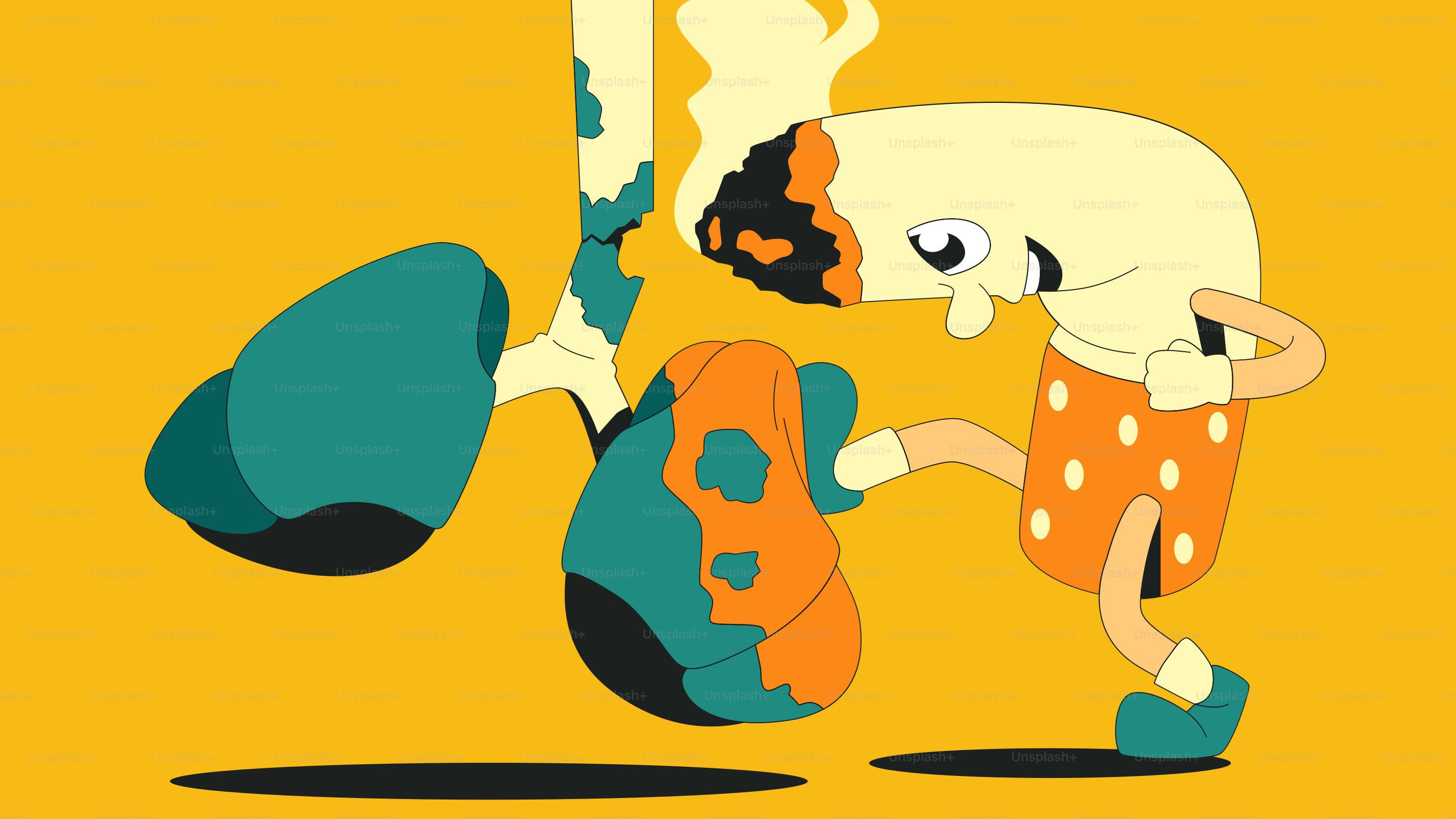 Smoking is damaging the lungs and body.