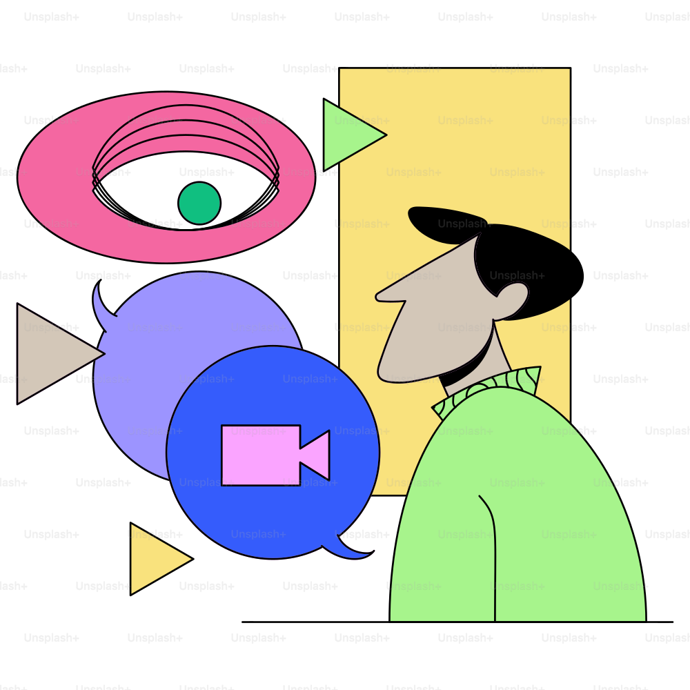 誰かとビデオ通話をしている。