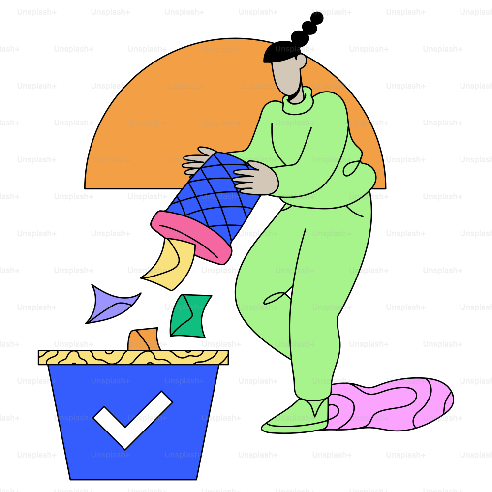 A person is putting ballots into a voting box.