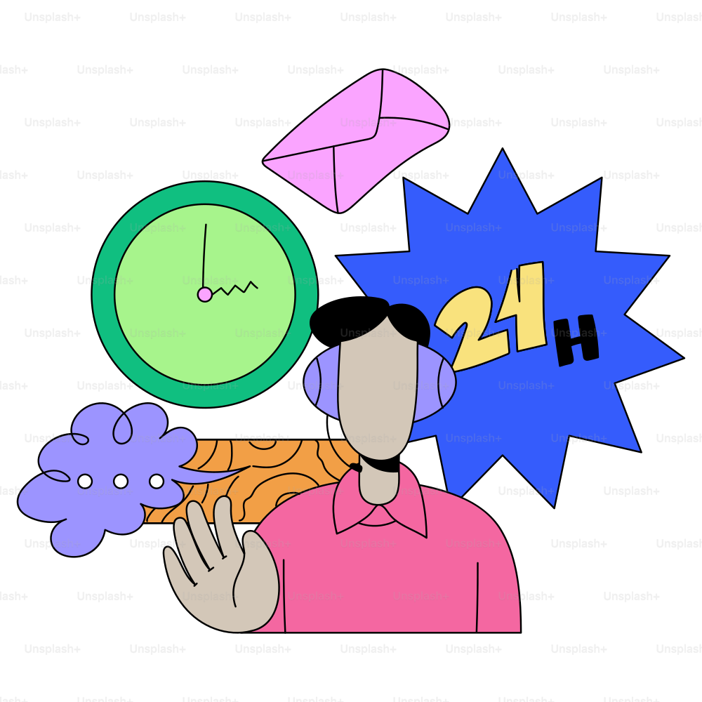 Customer service is available 24 hours a day.