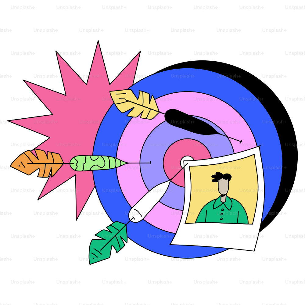 A person's picture is the target.