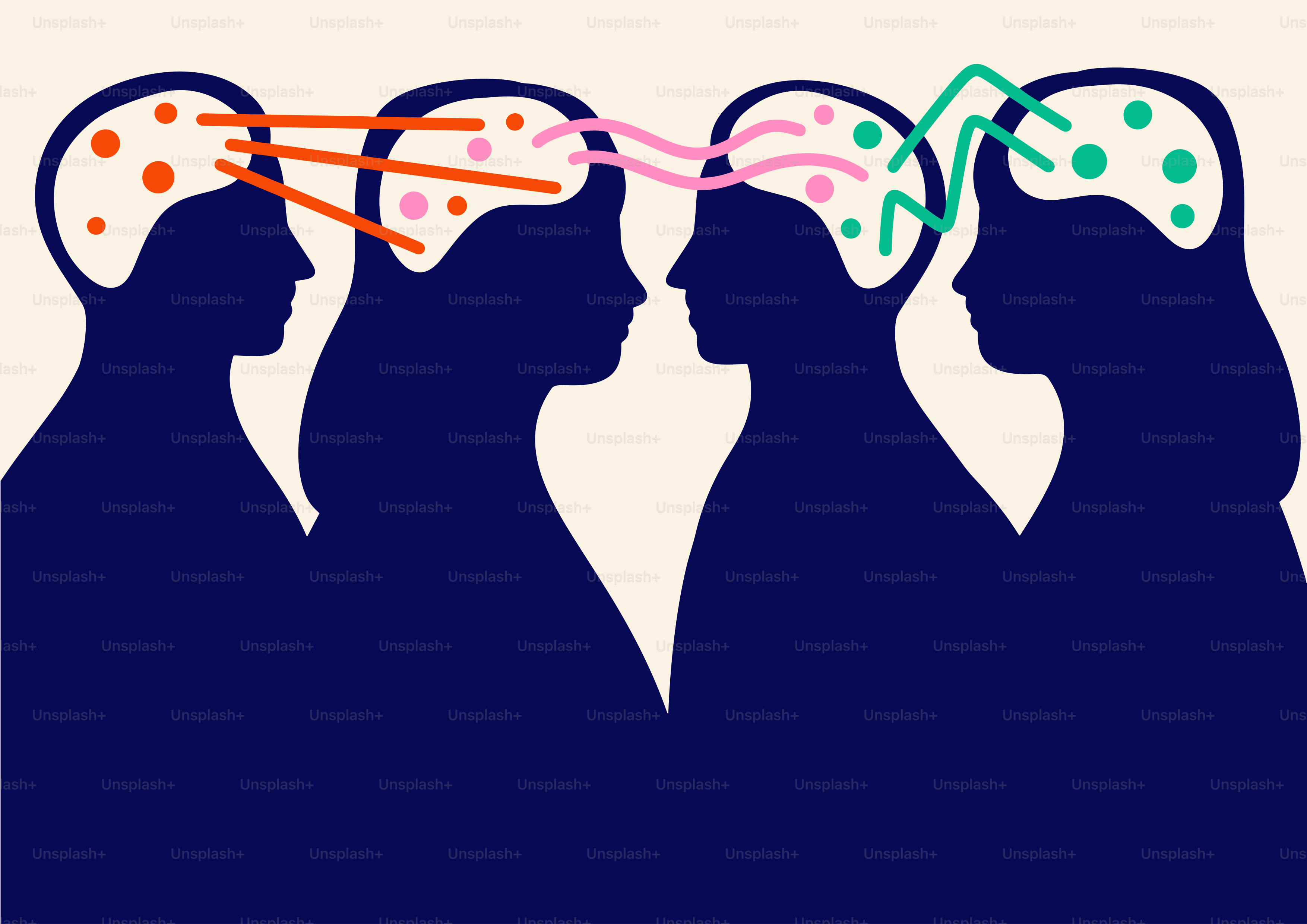 Brains are connected through thoughts and ideas