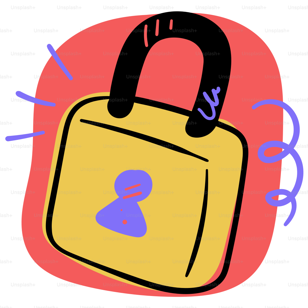 A imagem mostra um cadeado em estilo cartoon.