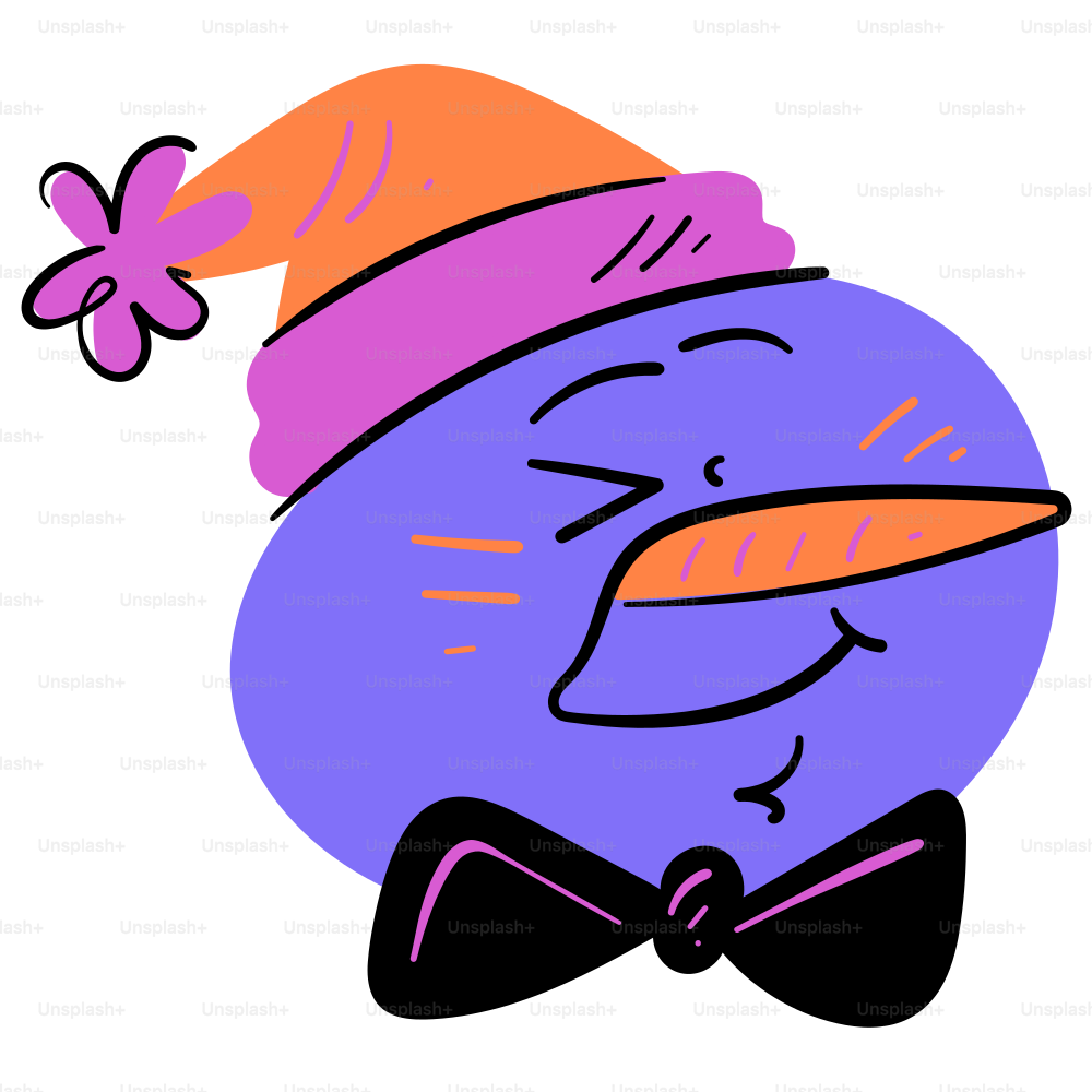 Un personaje de dibujos animados sonriente con sombrero.