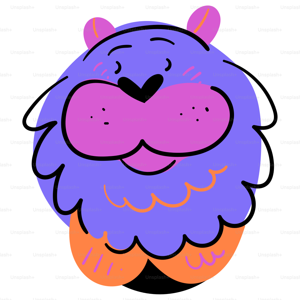A cute, colorful, cartoon creature.