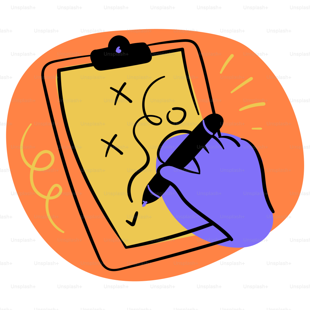 A hand is creating a strategy plan.