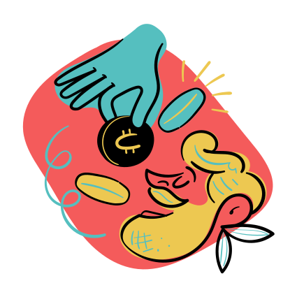 Someone is receiving bitcoin.