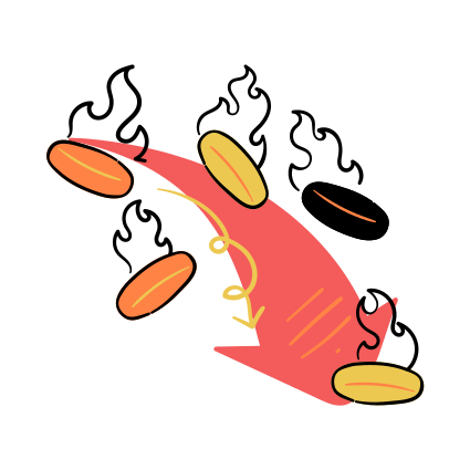 Coffee beans are roasting, changing color as they burn.