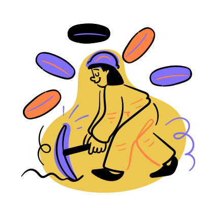 Un mineur travaille dur pour trouver des pierres précieuses précieuses.